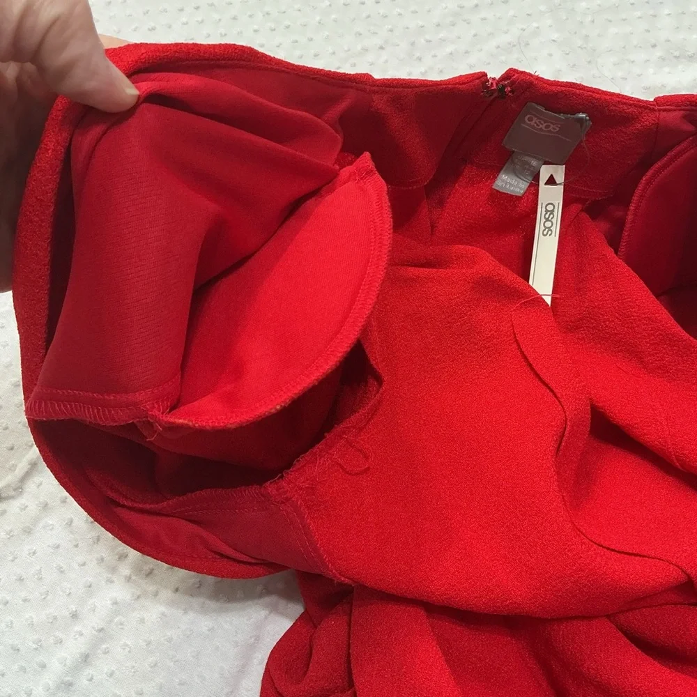 ASOS Twist Front Red Mini Dress NWT Size 12